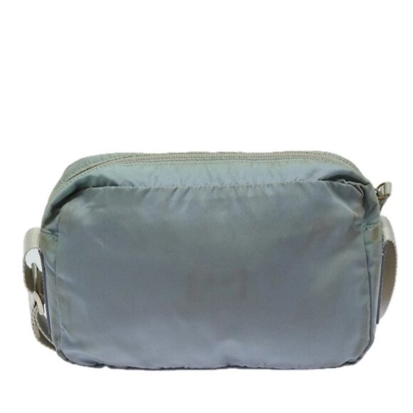 PRADA Shoulder Bag Nylon Light Blue Silver Auth 84645 - Picture 2 of 15